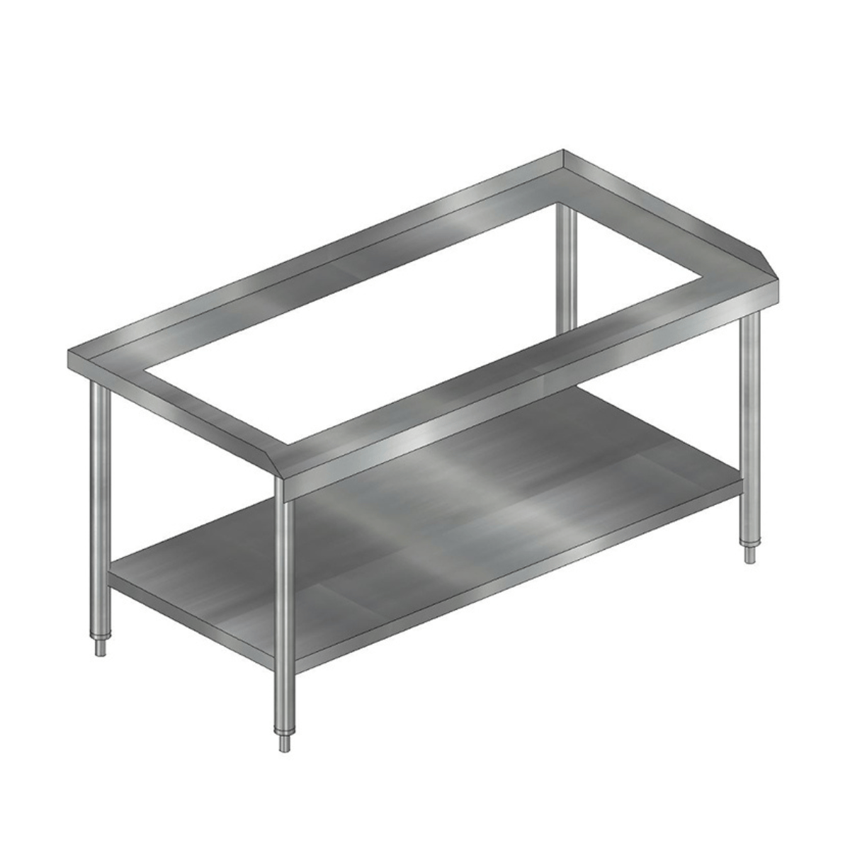 Base para Equipo 1.22 x 0.61 x 0.60 m de Acero Inoxidable 18